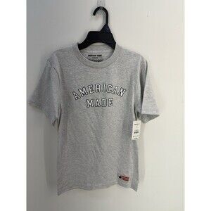 American Giant Shirt Mens M Gray American Made Graphic Crewneck Made USA Tee